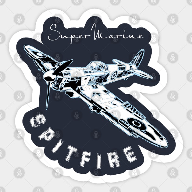 Spitfire Supermarine Sticker by aeroloversclothing